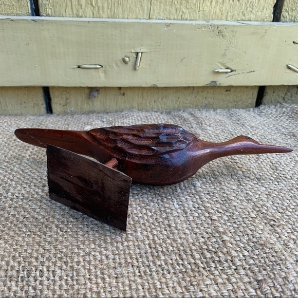 Vintage Carved Wooden Coastal Bird Mid Century - Picture 4 of 4